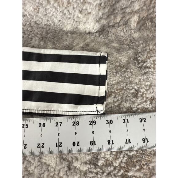 Blackheart Size 3 Stingerette Y2K Goth Emo Grunge Pants Black White Striped - Picture 6 of 12